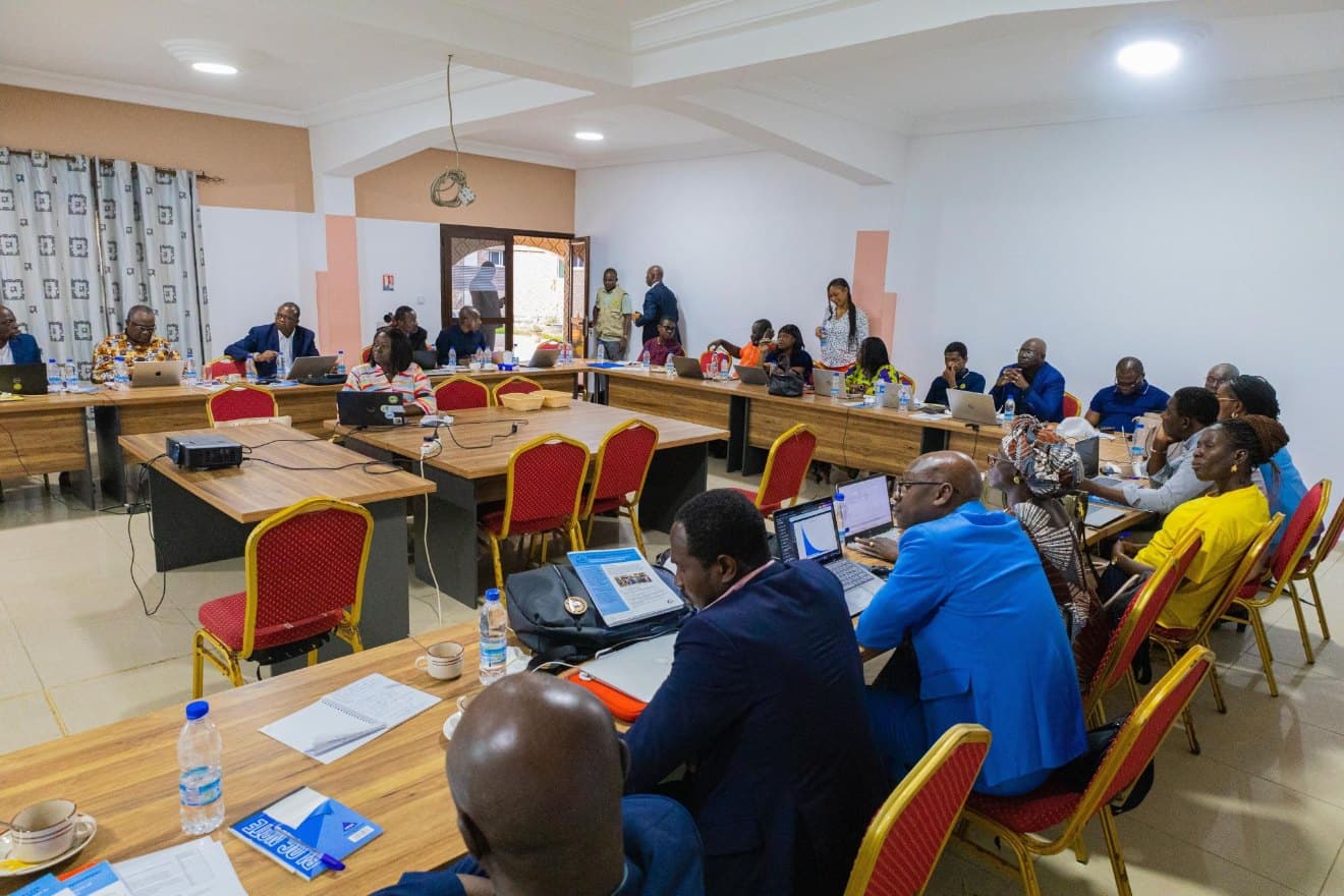 Participants at work in the workshop room